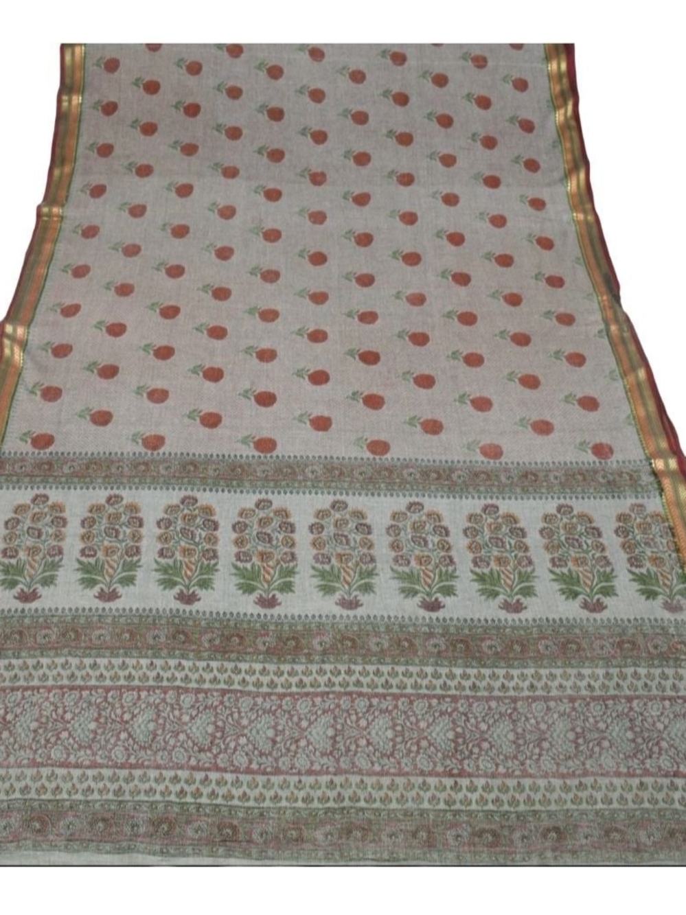 Handblock Printed Cotton Saree